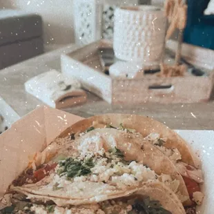 Beef tacos to-go