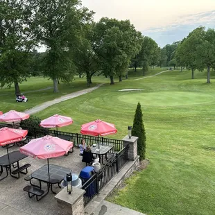 Edgar's patio overlooking the golf course