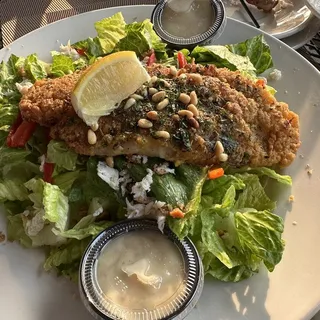 Pine Nut Crusted Grouper Salad