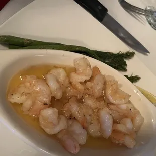 Shrimp Scampi with asparagus