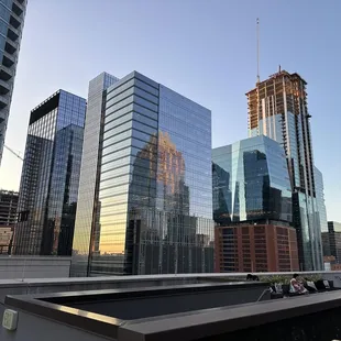 Skyline view by the bar