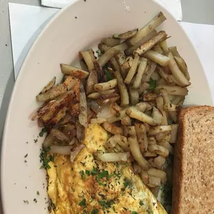 Spinach and Goat Cheese Omelet