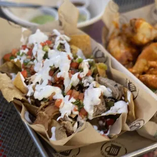 Nachos with carnitas