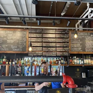 menus on the wall