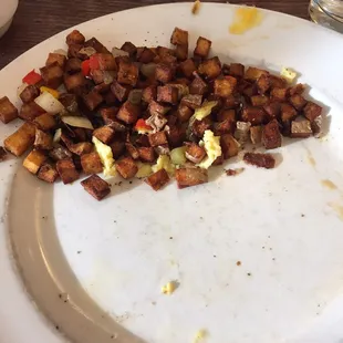 Their idea of crisp hash browns is to throw them in the deep fryer and burn the hell out of them. Go into the village for breakfast.