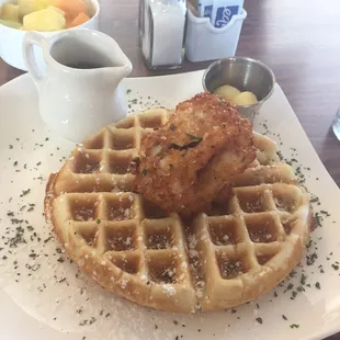 Chicken and waffles.