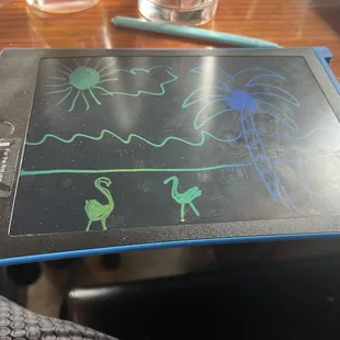 Fun kids drawing pads, kept them entertained