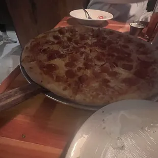 The pepperoni pizza