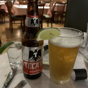 Tecate and Mezcal