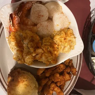 Broiled seafood platter