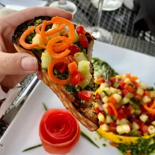 Veggie pesto tartare