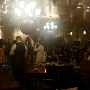 a group of people at a party