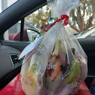 Fruit basket for wedding rehearsal brunch