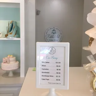 Cakes slices prices