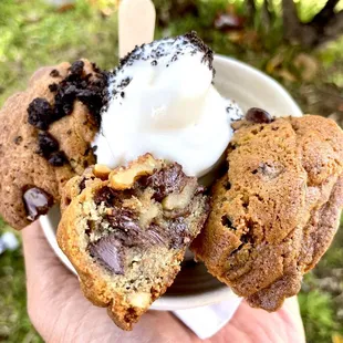 Cookie Dough Sundae (Goat cookie with vanilla soft serve)