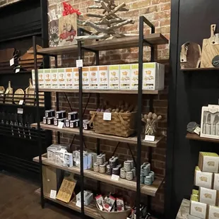 a display of food items in a store