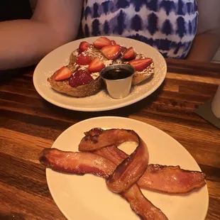 French toast with Side of Bacon