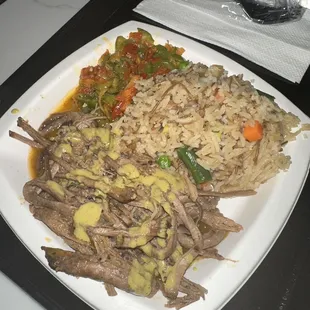 Brisket Jollof plate