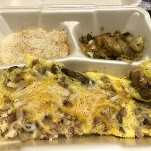 Meat and Cheese Omelette