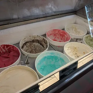 a variety of ice creams