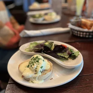 Eggs Benny shared by two