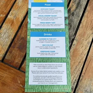 Current Blue Plate Specials