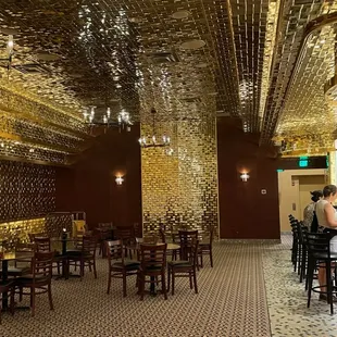Inspired by the movie, The Shining, The Gold Room Bar is stunning. Definitely the coolest movie theater bar I've ever seen!