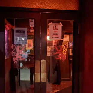 the entrance to the pub