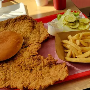 Giant breaded tenderloin