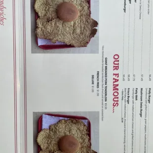 A copy of the menu, and what was delivered! Worth the trip and the experience!