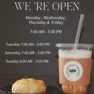 Espresso coffees with fresh homestlye biscuits with or without gravy!