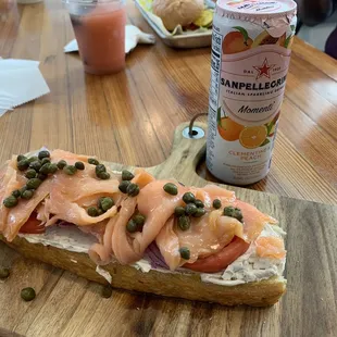 Lox / dill cream cheese toast - not bad