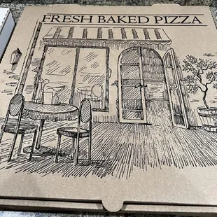 a drawing of a restaurant
