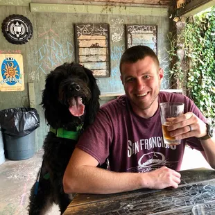 My buddy Franklin and I at the bar