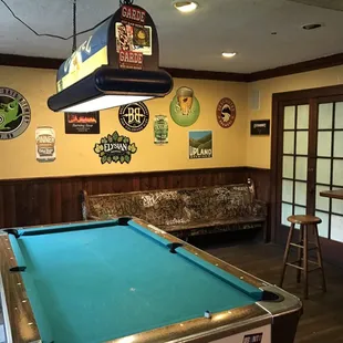 The billiards area