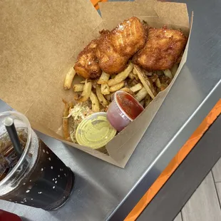 fried chicken and fries
