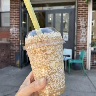 $8.00 tahini coffee slushie / Iced Cafe Slushie - tasty, mild coffee flavor, creamy