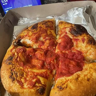PERSONAL - Stuffed Pizza with artichokes, mushrooms, &amp; pineapple