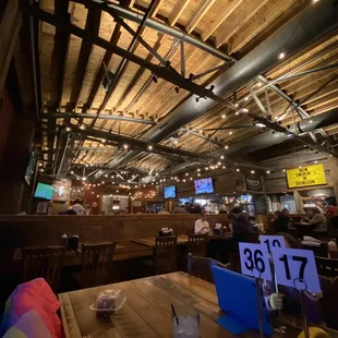 ows the interior of the restaurant