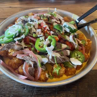 Loaded Tots with Prime Rib