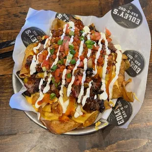 Brisket Nachos. Wife must love them because she gets them about half the time. She gave a 9/10