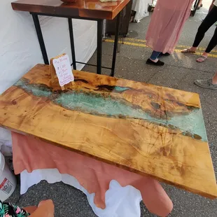 Beautiful wood and resin table top