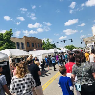 Edmond Arts Festival:  5 May 2019:  Artist Tents and Festival Goers