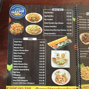 ramen and noodles, menu