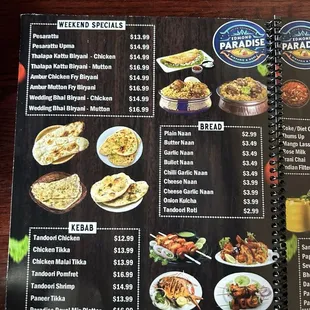 menu, bagels