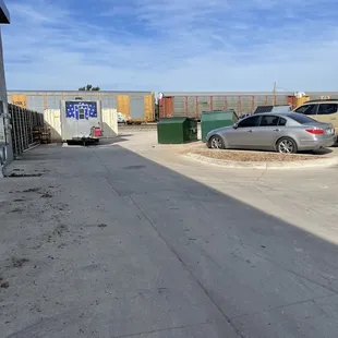 Dumpsters and grease pits that customers have to walk around