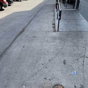 Trash, needs to be one way driving from the east.