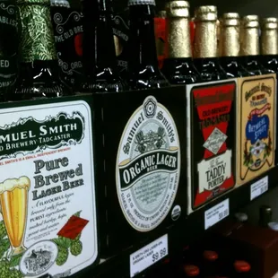 Lots of fine craft beers, like Sam Smith's!