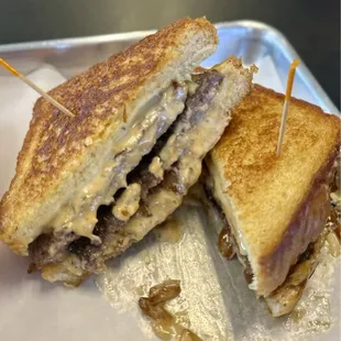 Patty Melt with Texas Toast