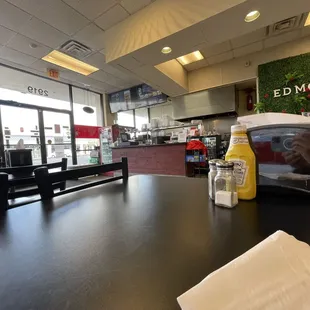 Inside, basic eatery